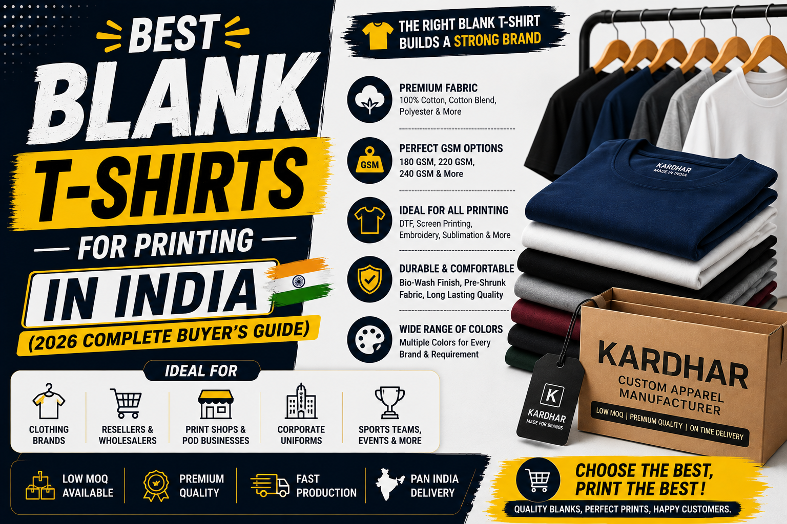 KARDHAR Blog: Best Blank T-Shirts for Printing in India