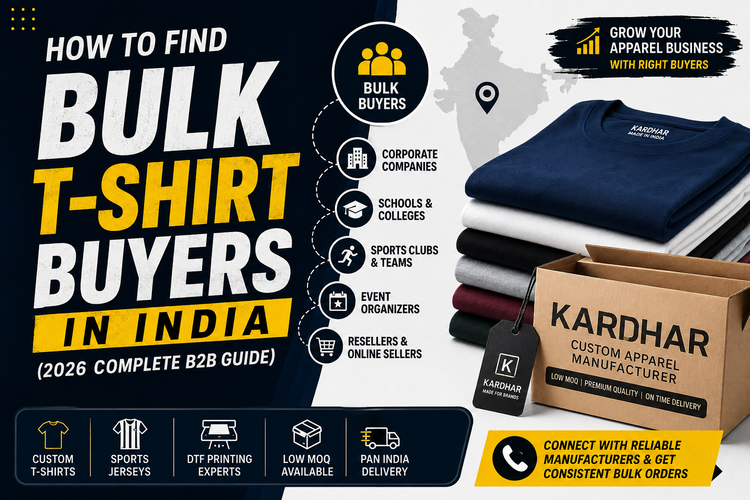 KARDHAR Blog: How to Find Bulk T-Shirt Buyers in India